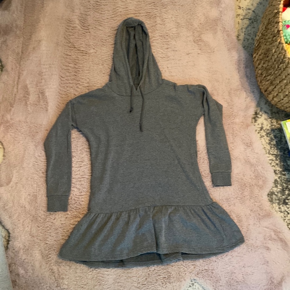 Long peplum sweatshirt/leggings top